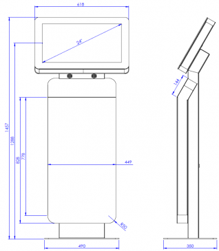 Kiosk Evolution 24" L PAY 