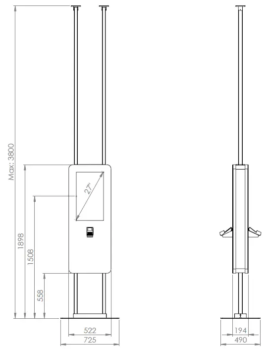 Kiosk Luminant 27" P DUO PAY 