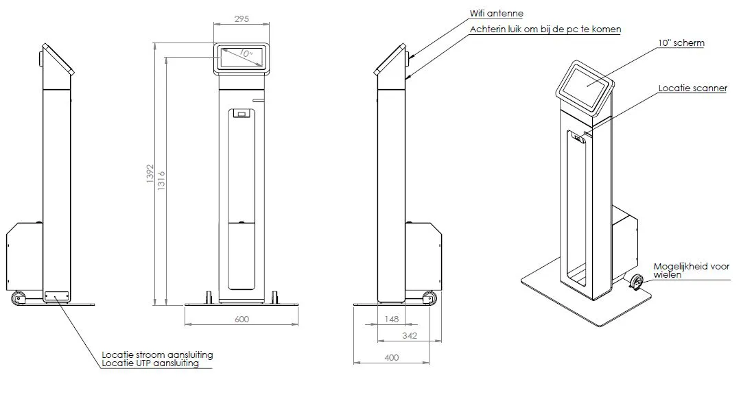 Kiosk Slim 10" L Battery 
